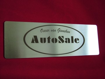 RVS Naambord 10 x 2,7 cm GRATIS VERZENDING