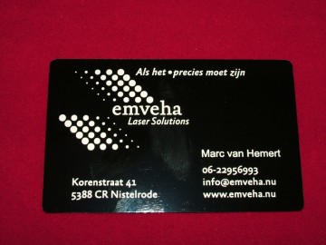 100 aluminium visitekaartjes