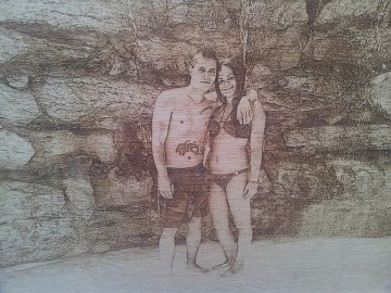 Lasergravering op multiplex 20 x 30 cm