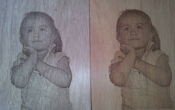 Lasergravering op multiplex 40 x 50 cm