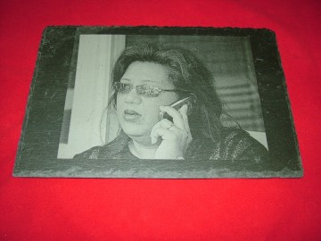 Leistenen naambord 16 x 25 cm met foto