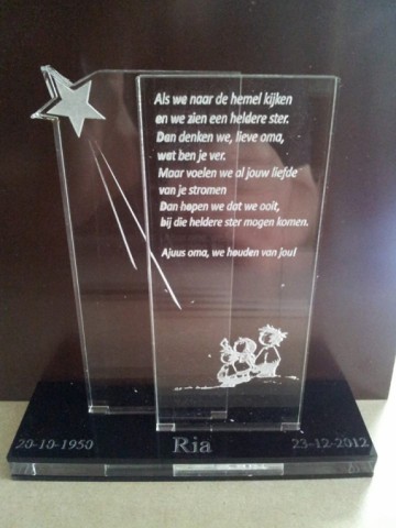 Acrylaat Rouw standaard