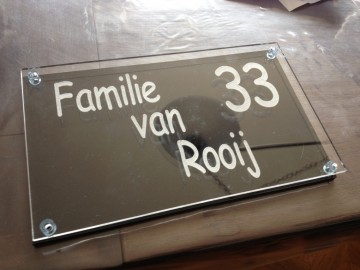 Acrylaat naambord 20 x 15 cm