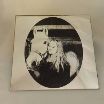 Laserspiegel klok 50 x 50 cm