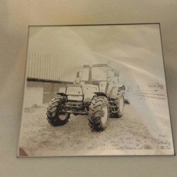 Laserspiegel klok 40 x 40 cm